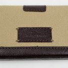 Tommy Bahama ID Case Credit Card Holder Small Wallet Leather Canvas & Gift Box