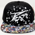 Bass By Ron Bass Hat Black Pop Art Paint Splatter Embroidery Baseball Trucker