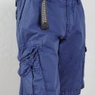 Jet Lag Jetlag Cargo Shorts Blue TLZ Cataloa and Removable Belt, Size 38