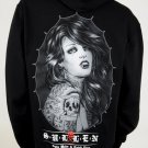 Sullen Art Collective Hoodie Sweatshirt Jacket, Spinning Webs Black, L, Large