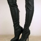 Bebe Black Over The Knee Margaret Stretch Zip Boots Shoes, 8, New In Box *LAST 1