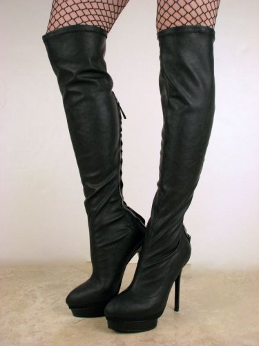 Bebe Black Over The Knee Margaret Stretch Zip Boots Shoes, 8, New In Box *LAST 1