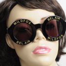 Wildfox Couture Sunglasses Large Black Bel Air Logos w/ Sunglass Case, Box, New