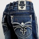 Rock Revival Jeans Mens 2015 Tate Dark Wash Indigo Straight Leg, Sizes 34 36 38