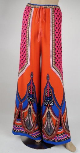 Flying Tomato Palazzo Pants Marrakesh Morocco Print, Newest Collection, S, Small