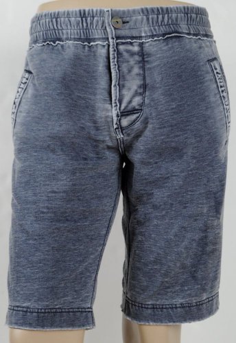 Jet Lag Jetlag Sweat Shorts Blue Wash TLV Tel Aviv, XL, Fits 34 - 36 inch waist