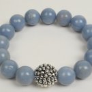 Simon Sebbag Stretch Bracelet Sterling 925 Silver Prosecco And Angelite Beads