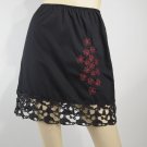 Odd Molly Slip Skirt Floral Embroidery & Lace Black Bystorm New, 1, S, Small