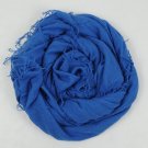 Chan Luu Cashmere & Silk Directoire Blue Wrap Scarf Shawl, 62 x 58 inches, NWT