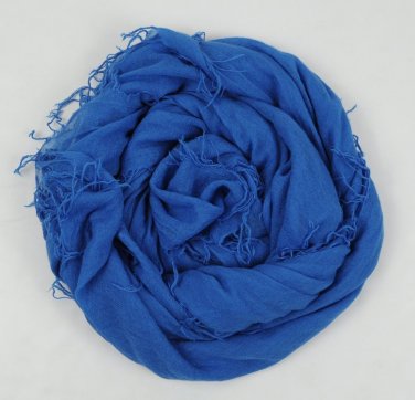 Chan Luu Cashmere & Silk Directoire Blue Wrap Scarf Shawl, 62 x 58 inches, NWT
