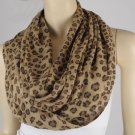 Tolani Leopard Animal Print Leo Infinity Circle Leopard Scarf Wrap, New w/ Tag