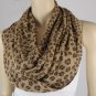 Tolani Leopard Animal Print Leo Infinity Circle Leopard Scarf Wrap, New w/ Tag
