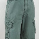 Jet Lag Jetlag Cargo Shorts Olive Khaki Green Take Off and Removable Belt, 34