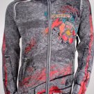 Ed Hardy Track Jacket Sweater Collectors Item Rare Buddha 3 Eyed Monster 2XL XXL