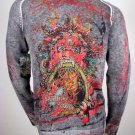 Ed Hardy Track Jacket Sweater Collectors Item Rare Buddha 3 Eyed Monster, XL