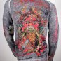 Ed Hardy Track Jacket Sweater Collectors Item Rare Buddha 3 Eyed Monster, XL