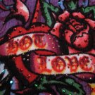 Ed Hardy Hoodie Hoody Knit Rhinestone Bone Love Cross Zip-Up Sweater, XS, Last 1