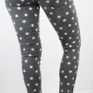 Frankie B Jeans Seeing Stars Distressed Gray Skinny Jeans, Leggings Jegging, 25