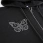 Y2K Butterfly Rhinestone Zip Hoodie