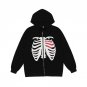 Heart Skeleton Zip Hoodie