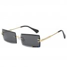 Diamond Cut Rectangle Frame Sunglasses