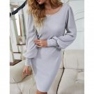 Backless Lace Stitching Hollow Mini Dress