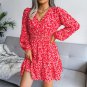 Casual Vacation Mini Dress Floral Printing