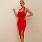 New Arrival Summer Red Bandage Midi Dress