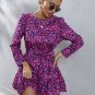 Ruffles Printed Mini Dress