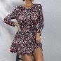 Ruffles Printed Mini Dress
