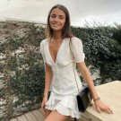 Autumn Ruffle V Neck Mini Dress