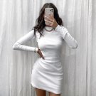 Autumn Spring Casual Basic Mini Dress