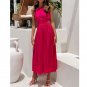 Backless Green Cotton Tank Maxi Dress