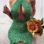Backless Tie Up Short Wrap Mini Dress