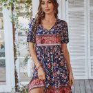 Casual High Waist Ruffles Sleeve Mini Dress