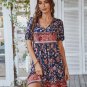 Casual High Waist Ruffles Sleeve Mini Dress
