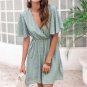 Casual V Neck Ruffles Party Beach Mini Dress