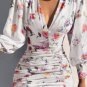 Deep V Neck Bodycon Mini Dress