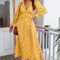 Ditsy Floral Frill Trim Midi Dress