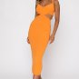 Elegant Back Cross Midi Dress Women