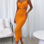 Elegant Back Cross Midi Dress Women