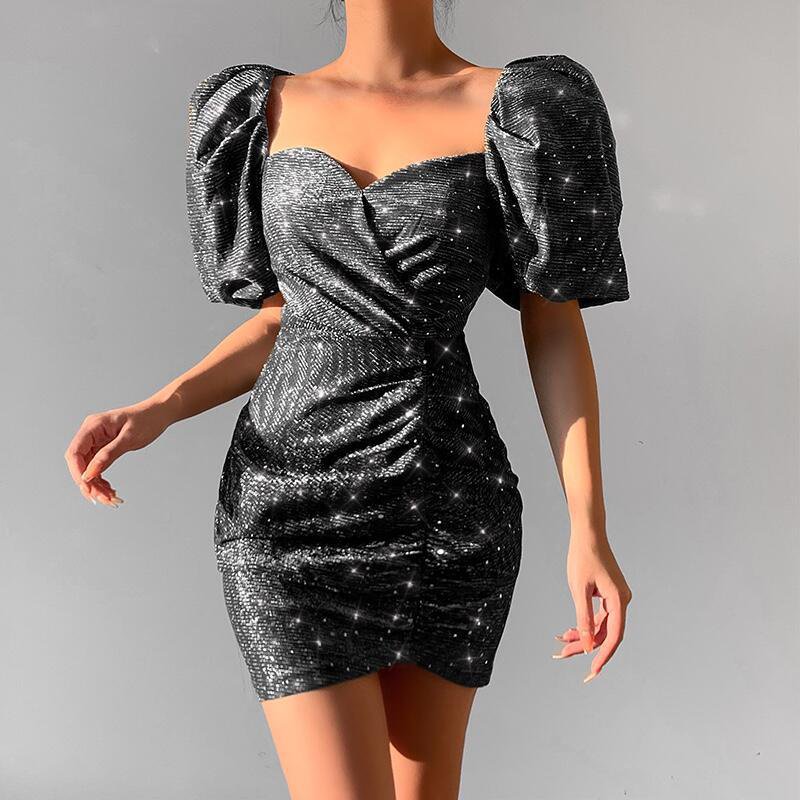Elegant Party Lace Up Mini Dress