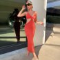 Elegant Women Cut-Out Suspender Midi Dress