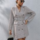 Fall Winter Notched mini dress