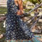 Floral Boho Mixed Print Midi Dress