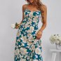 Floral Cutout Bow Detail V-Neck Midi Dress