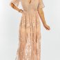 Floral Lace Side Slit Maxi Dress
