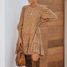 Floral Print Boho Casual Winter Mini Dress