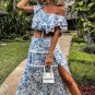 Floral Print Ruffle Maxi Dress