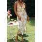 Floral Print Yellow Maxi Dress